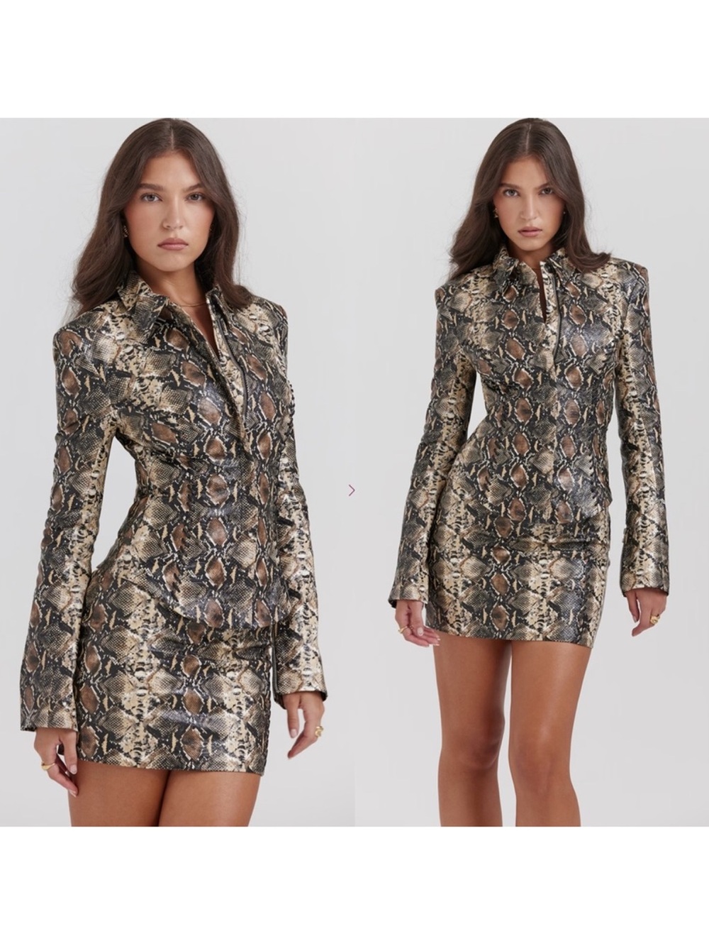 House of CB VANI Snake Print Fitted Jacket - Picture 4 of 16